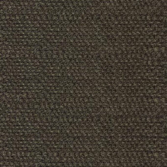 Dark brown woven fabric sample with a square grid pattern and matte finish, displaying subtle heathered tonal variations and textured surface.